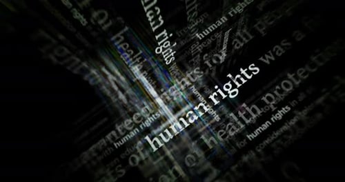 Glitch Effect Human Rights Kinetic Text Animation