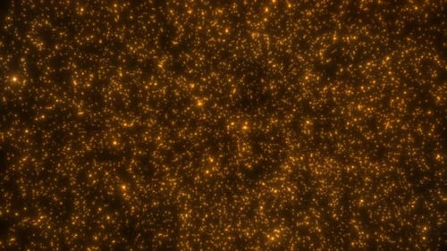 Golden Glittering Particles Abstract Motion Background Loop