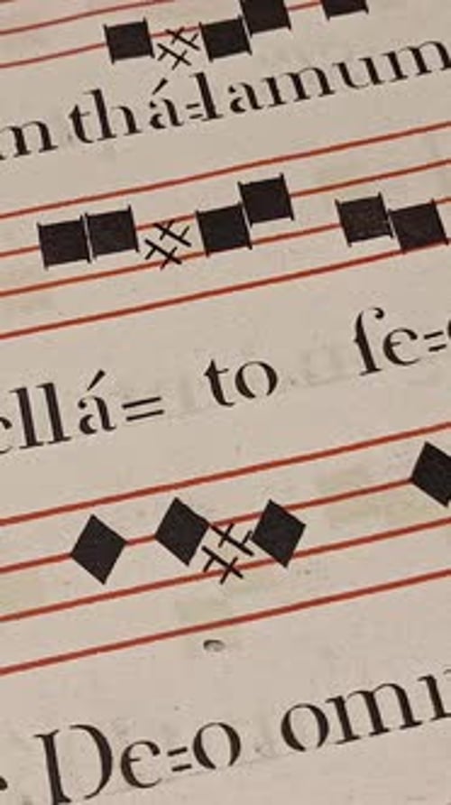 Close Up of Antique Sheet Music