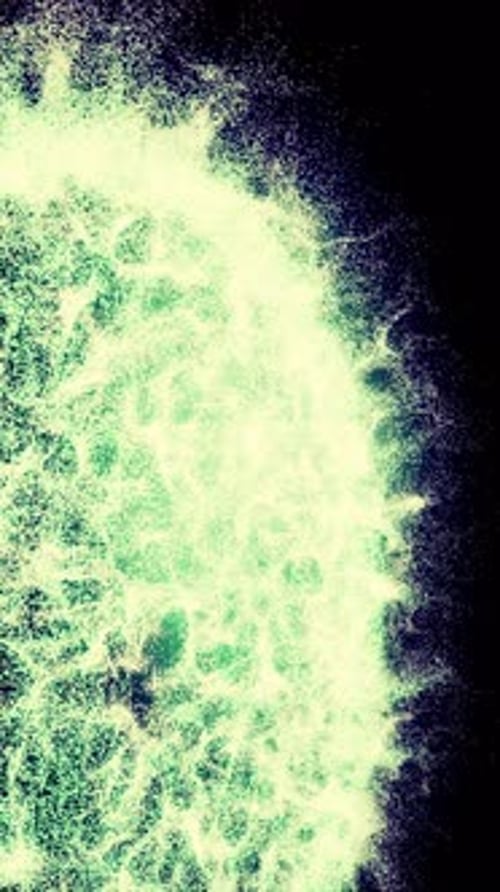 Abstract Green Particle Energy Field Loop