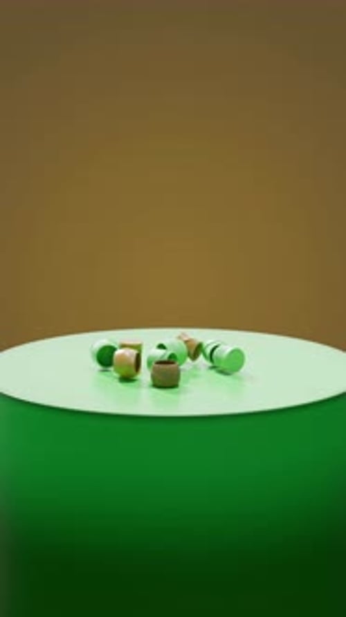 3D Abstract Geometric Shapes Animation