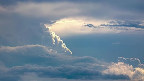 Time Lapse of Clouds Moving Across Blue Sky
