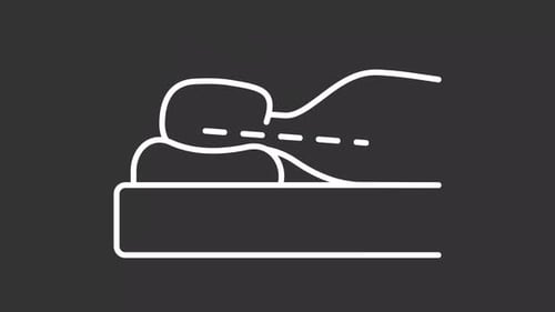 Correct sleeping position white line animation