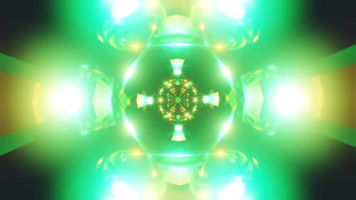 Diseños geométricos cambiantes con efectos de luz estroboscópica sin fisuras y formas abstractas