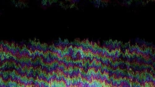 Colorful Abstract Glitch Wave Digital Noise Background Loop