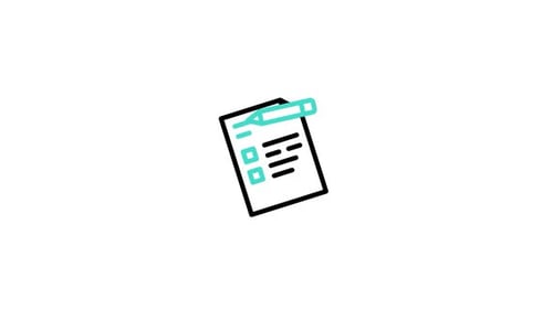 Animated Flat Design Checklist and Pencil Editing Icon