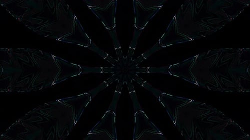 Abstract Geometric Glowing Kaleidoscope Background Loop