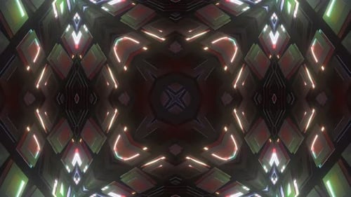 4K Glossy Kaleidoscope Background Loop
