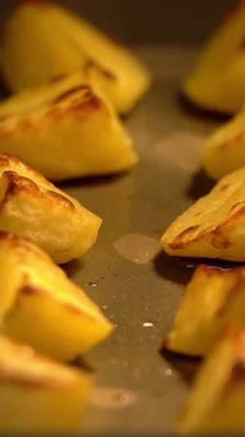 Crispy Roasted Potatoes on a Baking Sheet