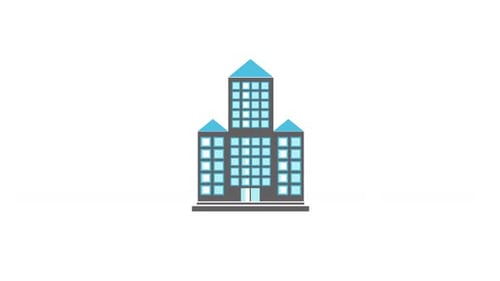 Building Large symbol icon animation video