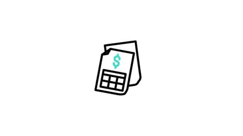 Animated Accounting Document with Dollar Sign Icon