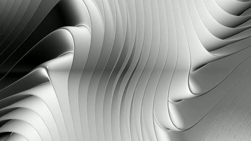 Majestic Background with White Waves of Plasma, Exclusive, 3D Render, Reflection, Unique Design