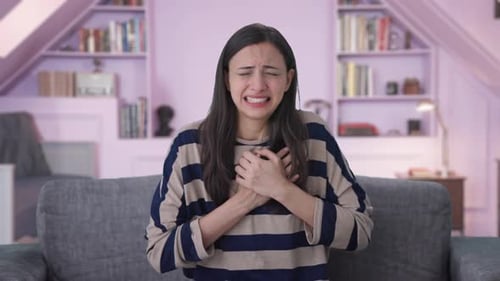 Indian girl having an heart attack