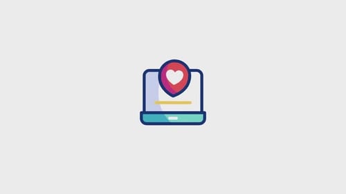 Animiertes Symbol für Laptop-Bewertungen