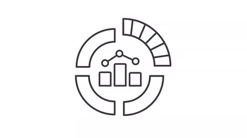 Minimalist Business Data Charts Icon Animation