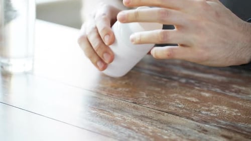 Sport, Healthy Lifestyle, Medicine, Nutritional Supplements and People Concept - Close Up