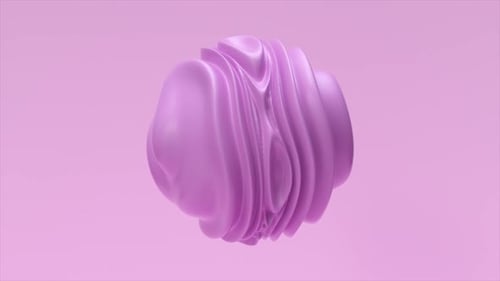 Hypnotic Cyclic Animation of the Sphere Endless Animation of 3D Waves Cyclic Smooth Motion Design