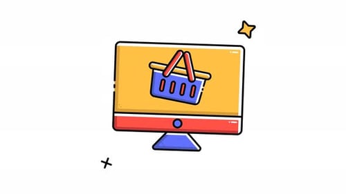 Animated Online Shopping Icon