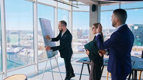 Colleagues brainstorming in a meeting. Brainstorming at the office.