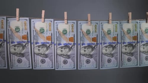 Hundred Dollar Bills on a Rope