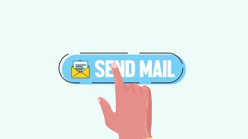 Send Mail Button Click Animation with Envelope Icon