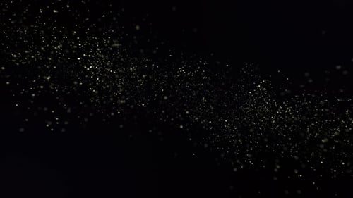 Golden Glitter Particles Abstract Shimmering Overlay Background