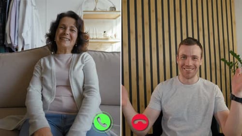 Engaging Conversation Between Family Members During an Online Call