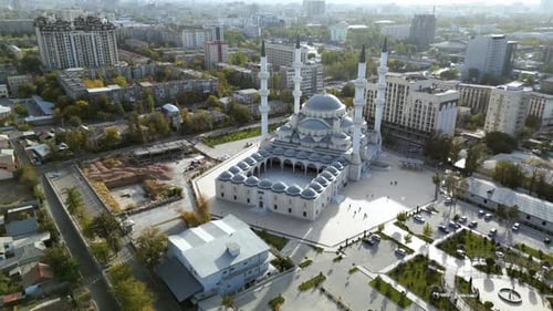 Aerial view of the Mosque