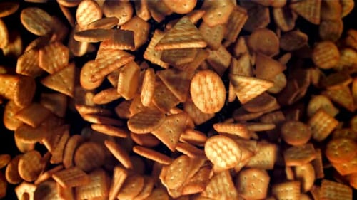 Cookies Fly Up and Fall Down, filmados em uma câmera de alta velocidade a 1000 Fps