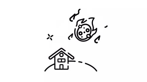 Meteor-Fall-Symbolanimation mit Alphakanal