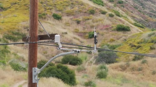 Modern Aerovane Measuring Wind Speed and Direction in Santa Monica Mountains