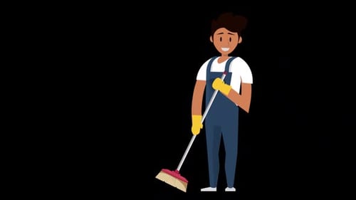 2D Character Cleaning Service Alpha Channel