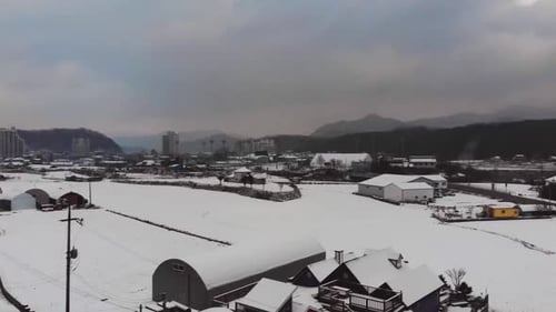 pyeongchang Korea After snow in Winter