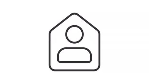 Minimalist Line Art Home User Icon Drawing Animation