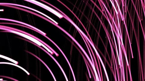 Dynamic Glowing Pink Particle Trails Loop