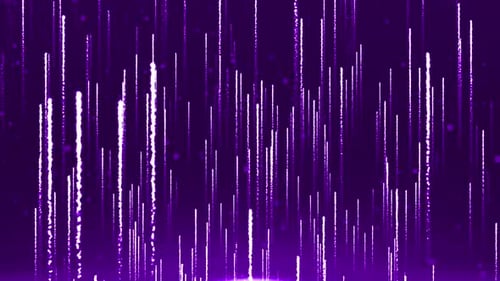 Purple Abstract Moving Digital Particles Futuristic Background Loop V6
