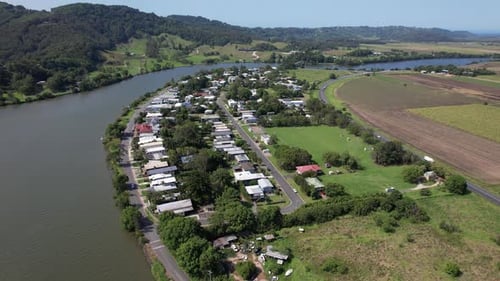 Tweed River And Suburbs Of Terranora In New South Wales, Australia - Aerial Shot