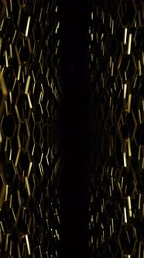 Tunnellichter in Gold Hex Mine 02 4K