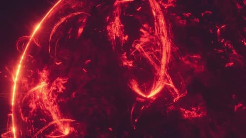 Elektrische Plasmafilamente tanzen über die Oberfläche eines Sterns