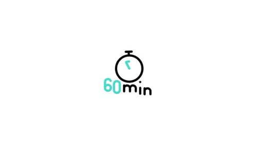 Minimalist Stopwatch 60 Minute Timer Icon Animation