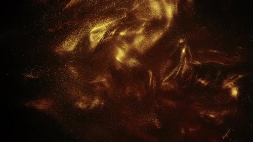 Fließendes Gold Eine dynamische Darstellung von Tinte und Farbe in der Fluid Art