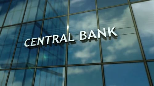 Central Bank glass building concept