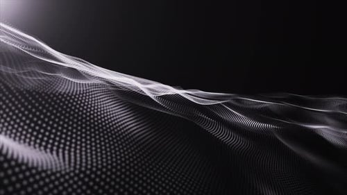 White Particles Wave Background Loop V7