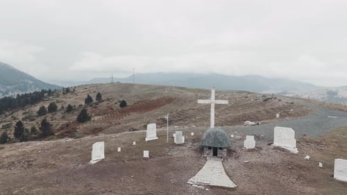 Religious Memorial Site on Top of Mountain Hill
