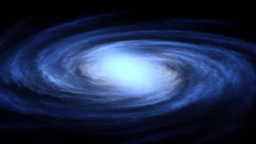 Galaxy swirls in space