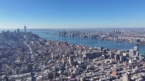 Downtown New York At Manhattan In New York United States.