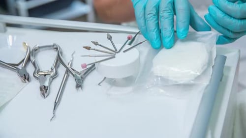 Medical Instruments on White Tray in Hospital Setting