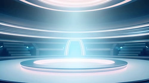 Futuristic Illuminated Virtual Stage for Presentations
