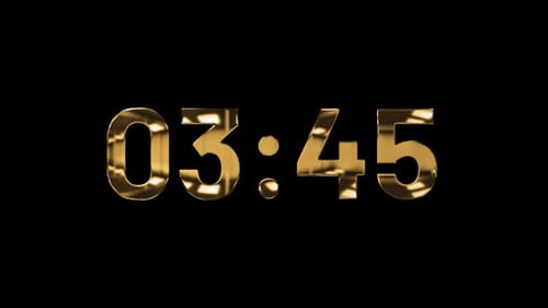 Goldener Countdown 5 Minuten