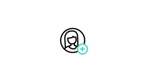 Animated Flat Design Add User Profile Icon